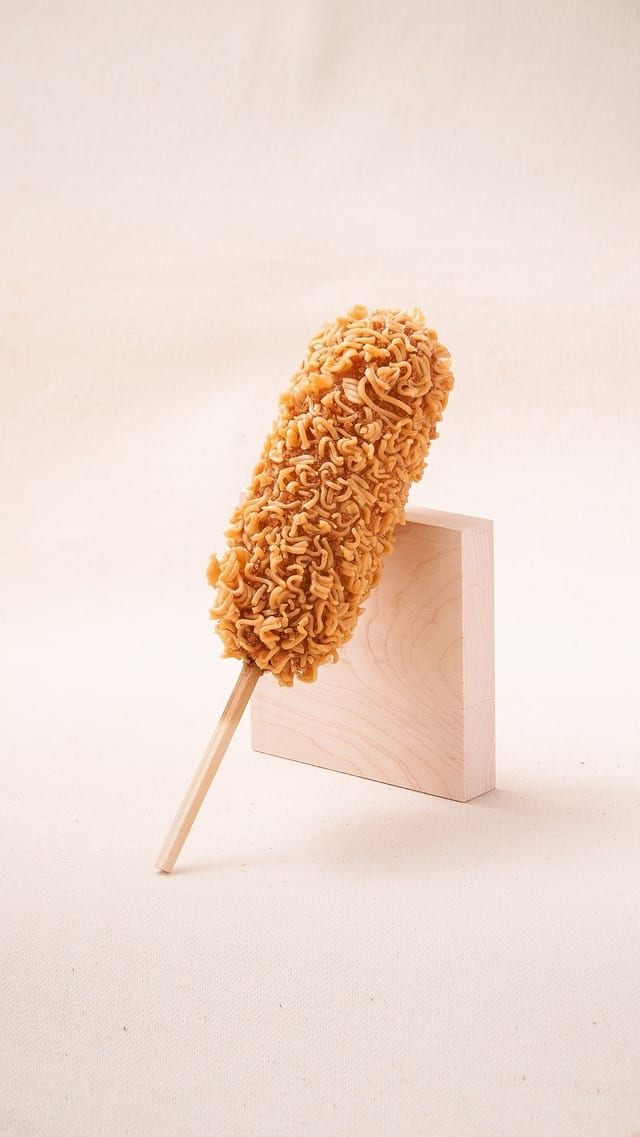 Ramen Noodle Chips Corn Dog / 拉面脆韩式热狗.